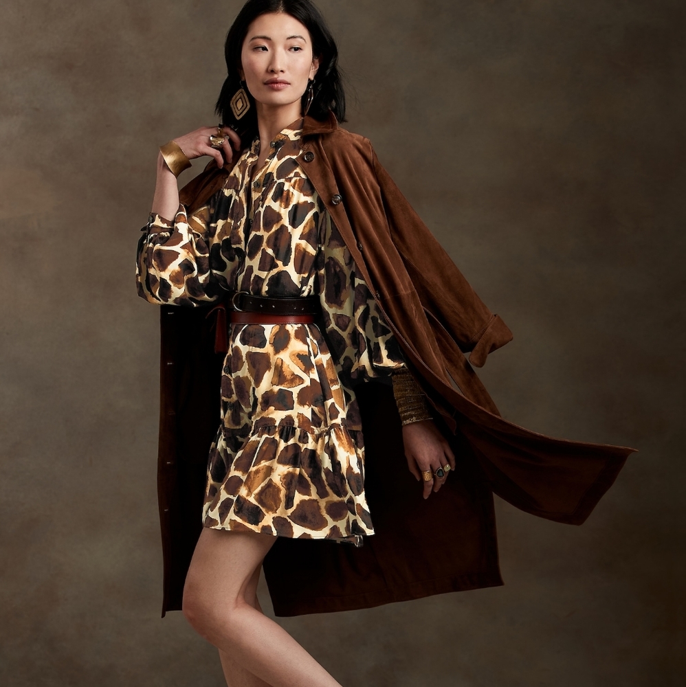 Gorgeous Flounce Hem Utility Shirt Dress